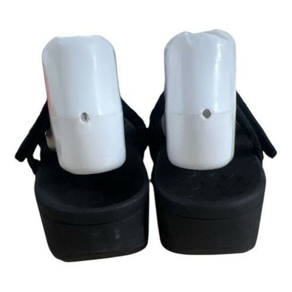 Vionic Alexis Sandals Women Size 8 Black Suede Rhinestone Strappy Slide Platform - Picture 6 of 11